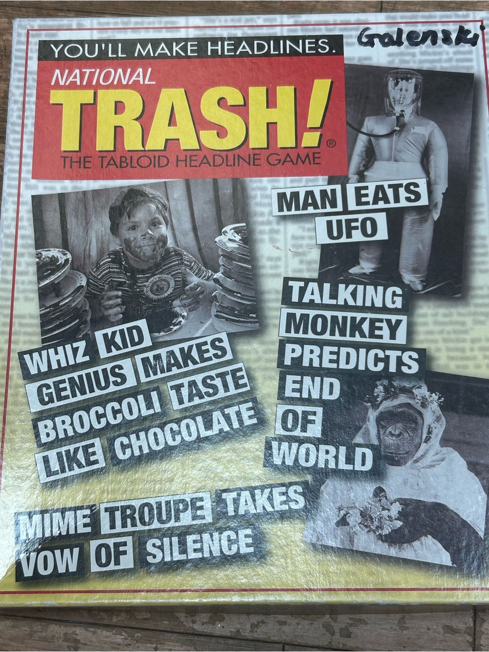 Tabloid Headline Game - Yellow & Red